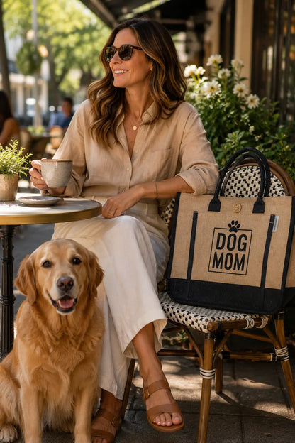 Dog Mom Jute Bag