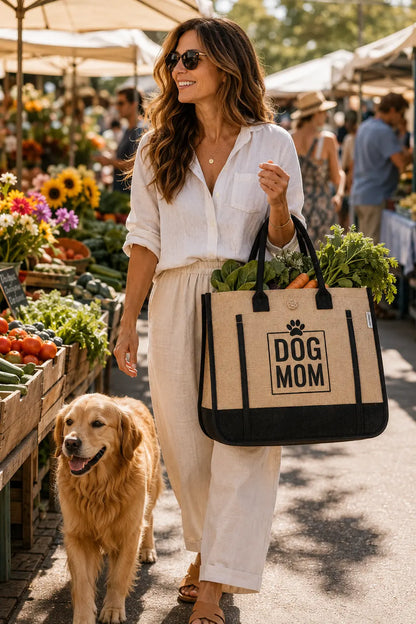 Dog Mom Jute Bag