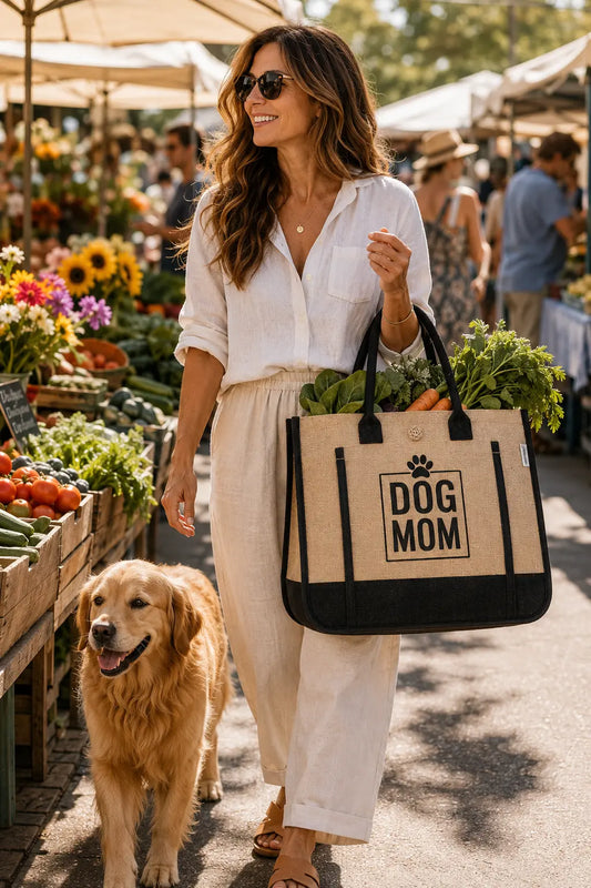 Dog Mom Jute Bag