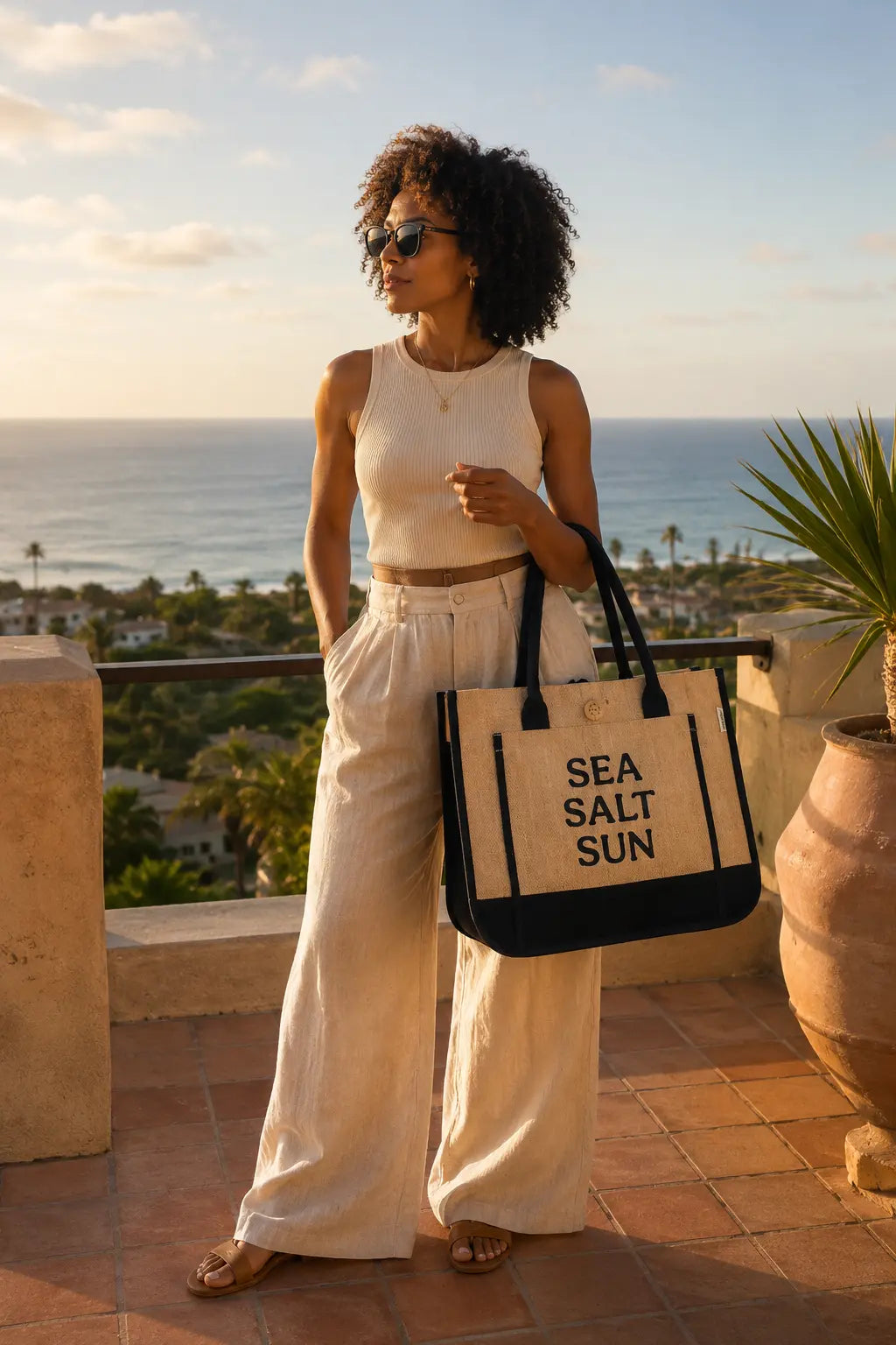 Sea Salt Sun Jute Bag
